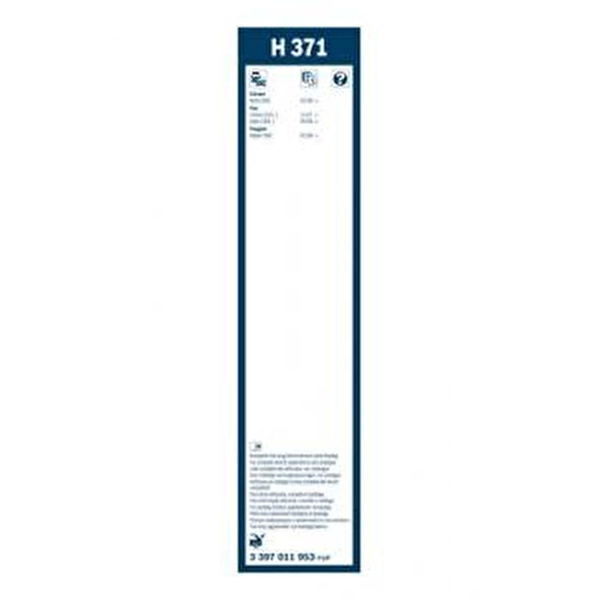 ARKA CAM SILECEK SUPURGESI PLASTIK 370mm NEMO FIORINO BIPPER 07- - BOSCH 3397011953