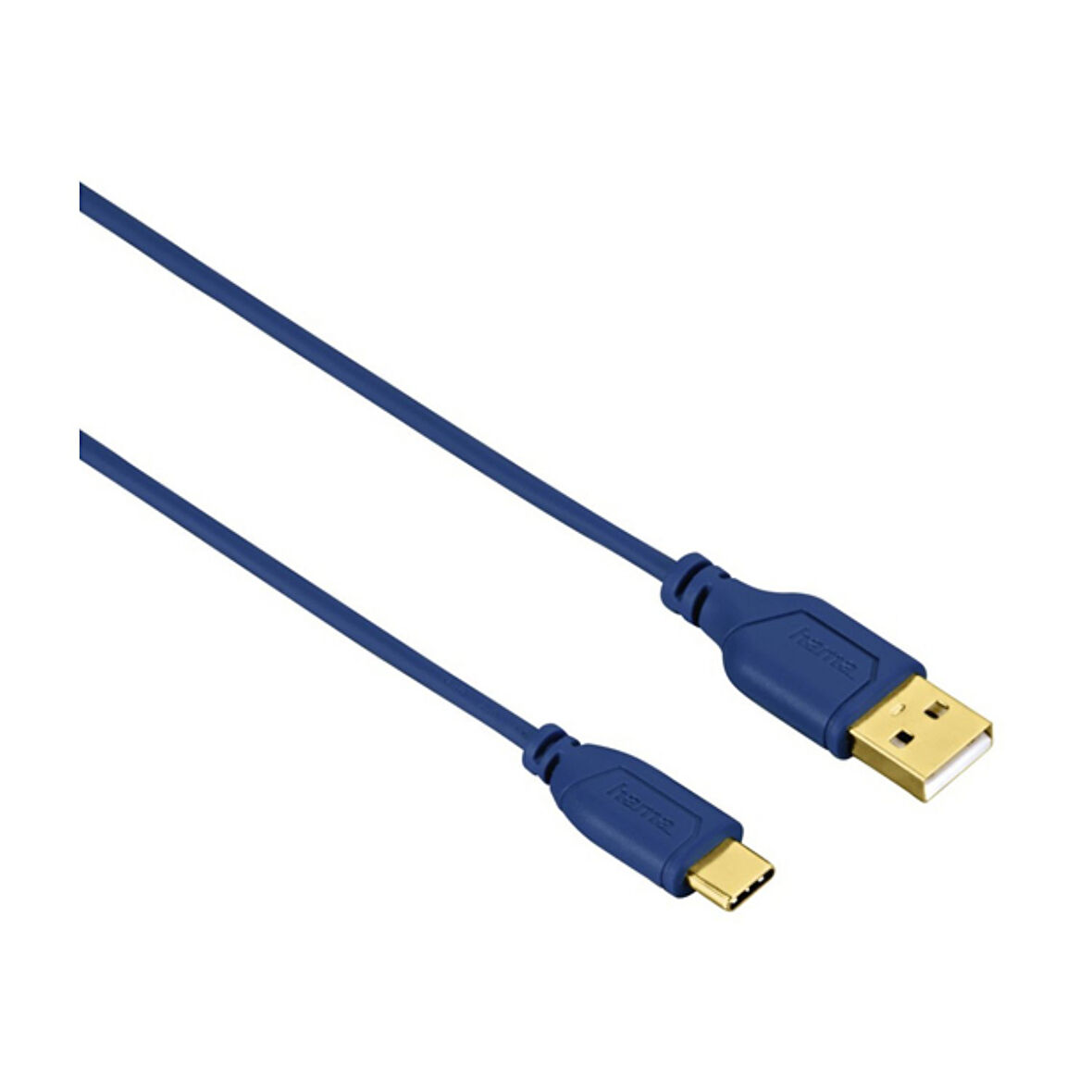 Hama USB-C - USB-A Kablo, "Flexi" 0.75m, Mavi
