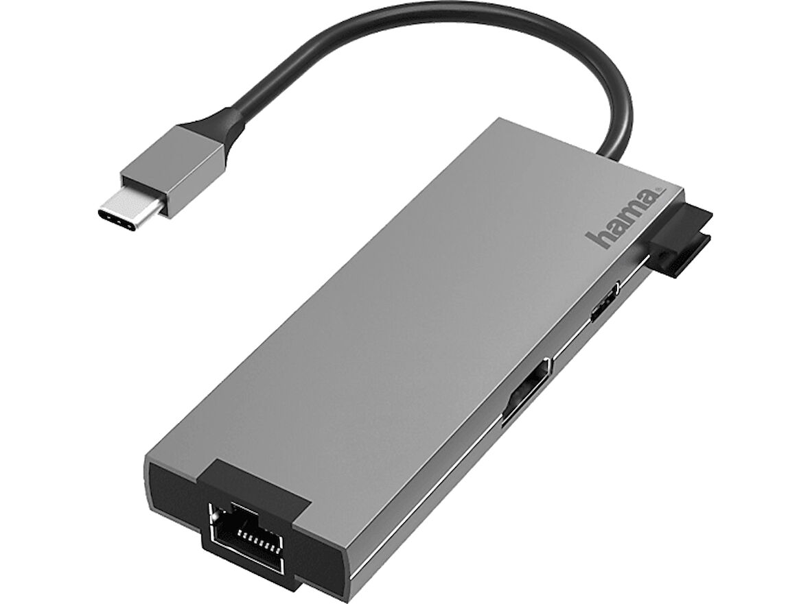 HAMA HM.200109 USB-C 3.1 Adaptör,2xUSB-A,1xUSB-C,1xHDMI,1xEthernet