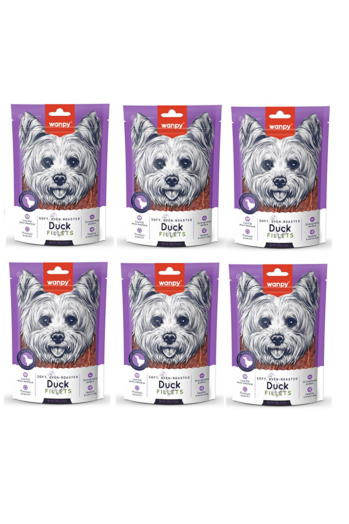 Wanpy Ördek Fileto Köpek Ödülü 100 Gr. X 6 Adet