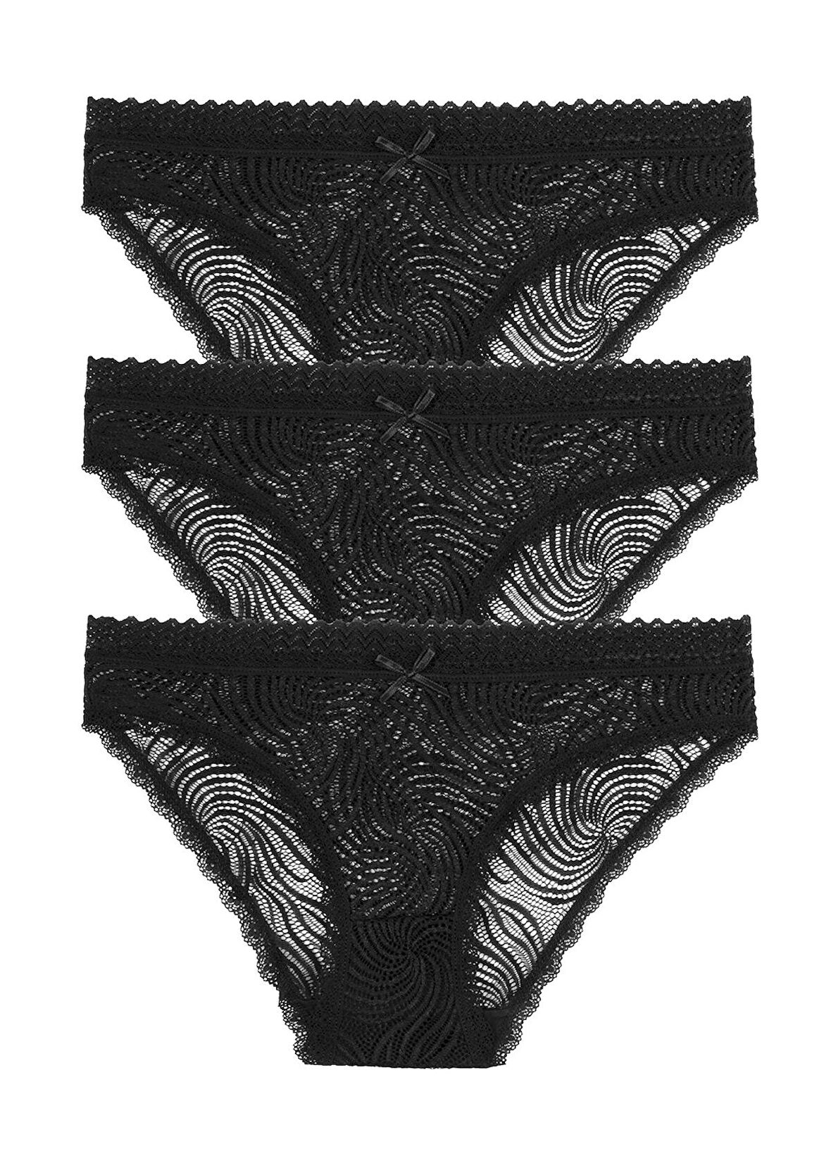 3 Lü Dantelli Slip Külot