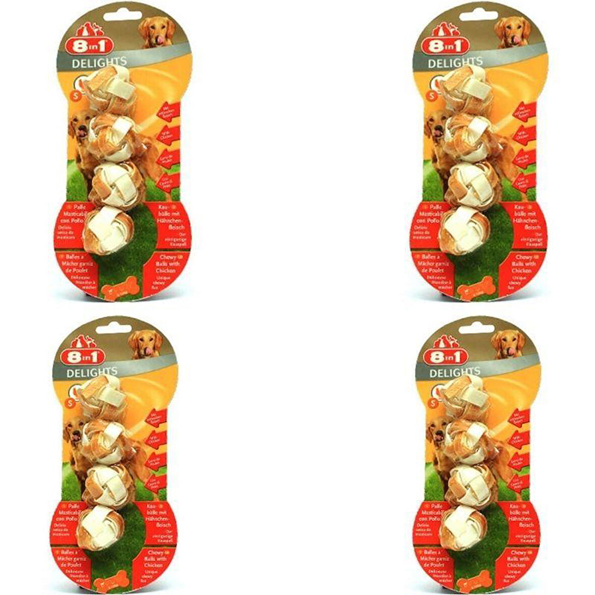 8in1 Delights Bones Köpekler İçin Ağız Bakım Kemiği Çiğneme Topu Small 4 Adet X 4 Adet