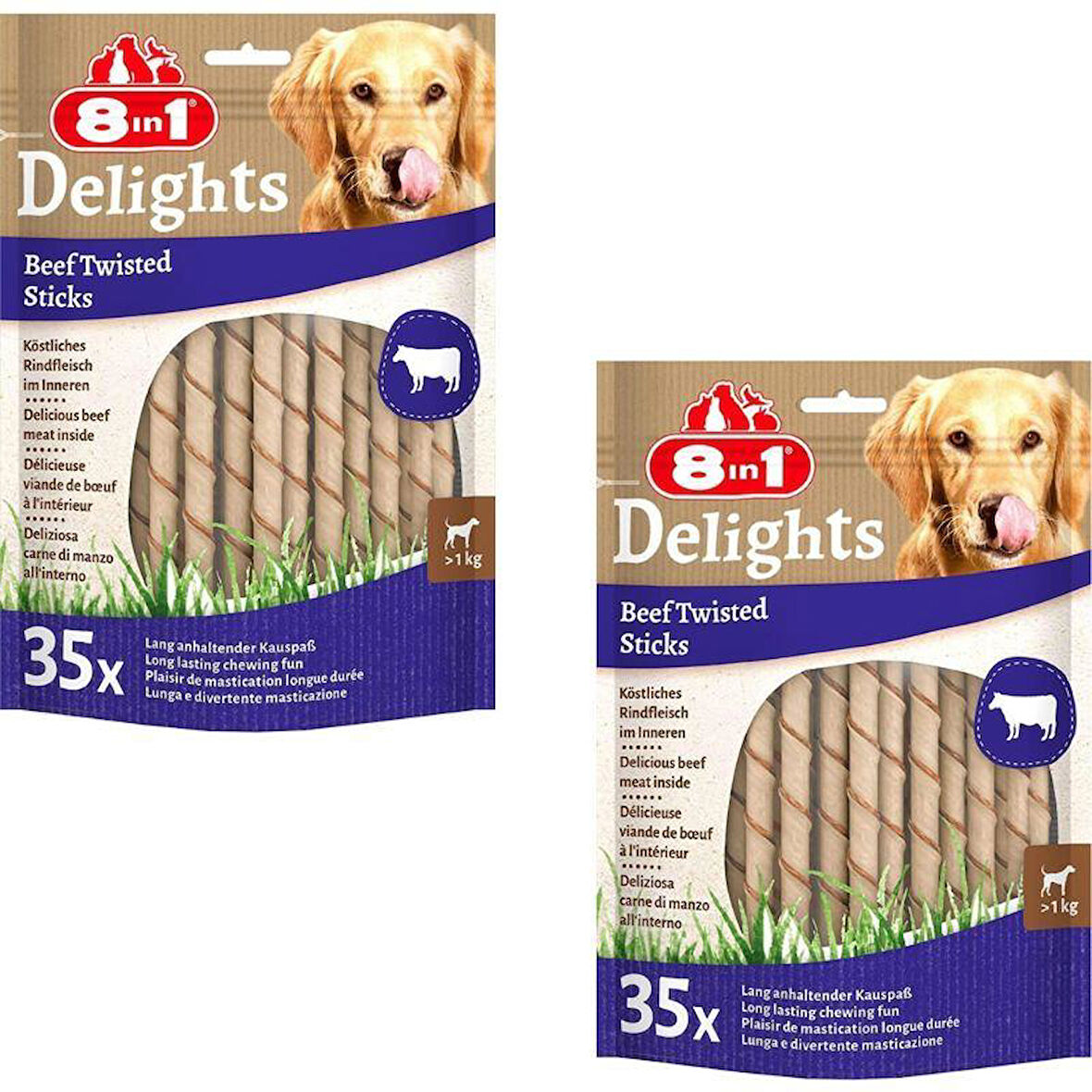 8in1 Delights Köpekler İçin Biftekli Ödül Çubuğu 190 Gr X 2 Adet