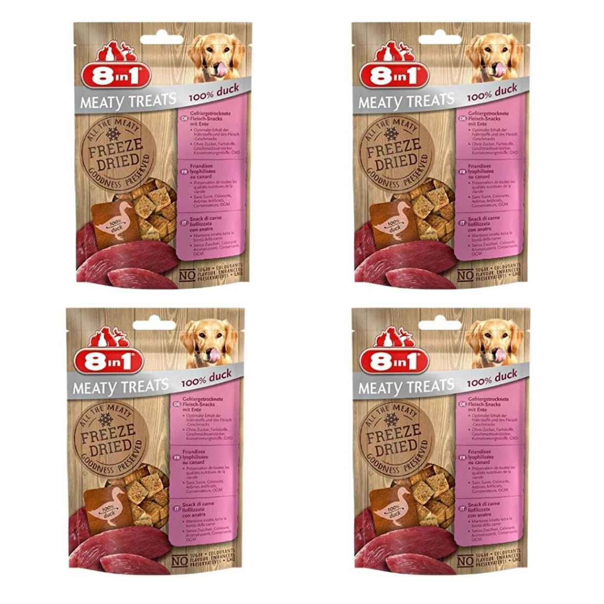 8in1 Freeze Dried Ördekli Doğal Ödül 50 Gr X 4 Adet 