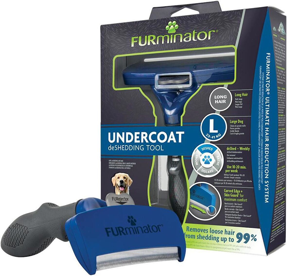 Furminator Long Hair L Dog Lacivert Yeni Seri Orjinal Garantili Bandrollü