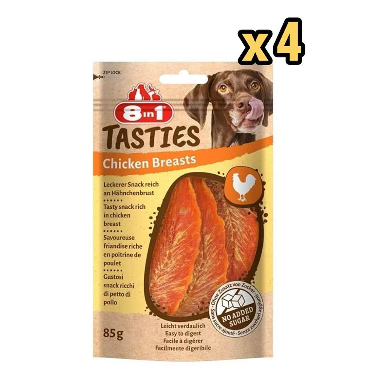 8in1 Tasties Chicken Breast Tavuk Göğsü Köpek Ödülü 85 Gr x 4 Adet