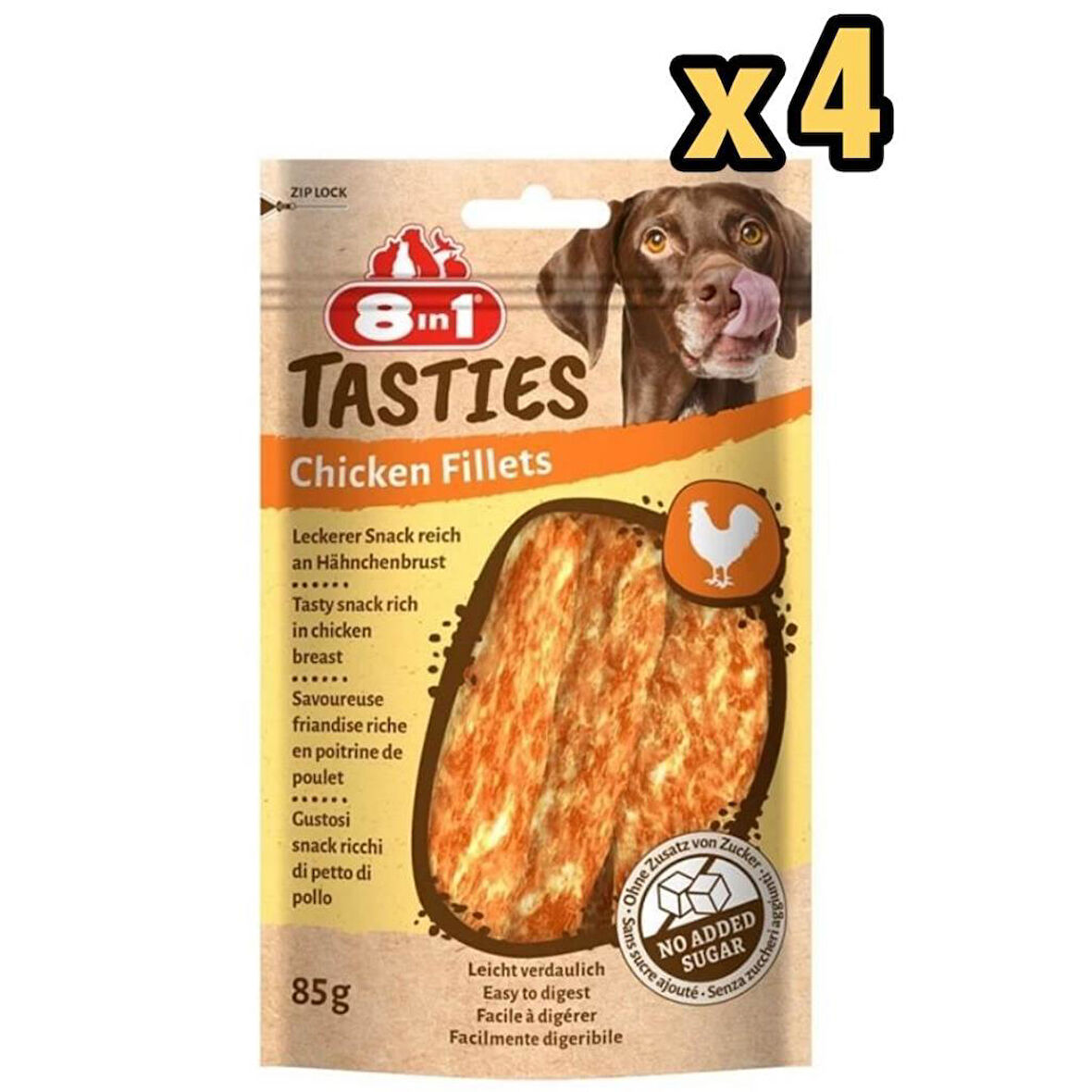 8in1 Tasties Chicken Fillets Tavuk Fileto Köpek Ödülü 85 Gr x 4 Adet