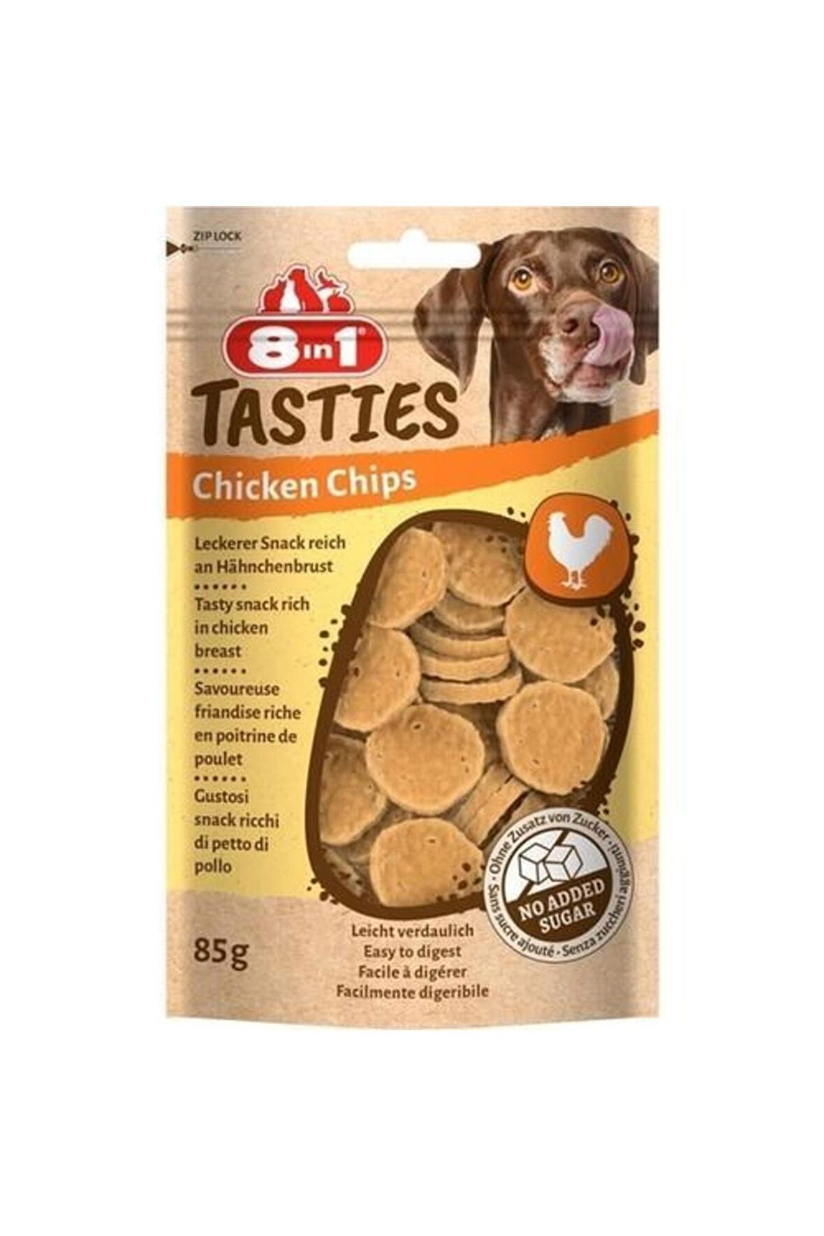 8in1 Tasties Chicken Chips Tavuk Cipsi Köpek Ödülü 85 Gr