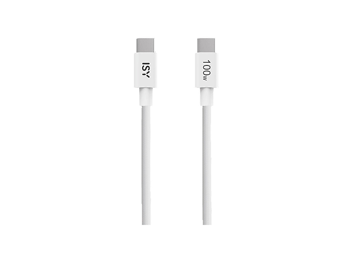 ISY IUC-0028 100W braided E-Mark çipli USB-C 1m Şarj Kablosu