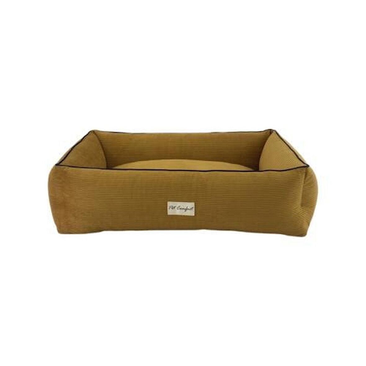 Pet Comfort Golf  Köpek Yatağı Hardal w Parliament Mavi Biye M 90x70cm