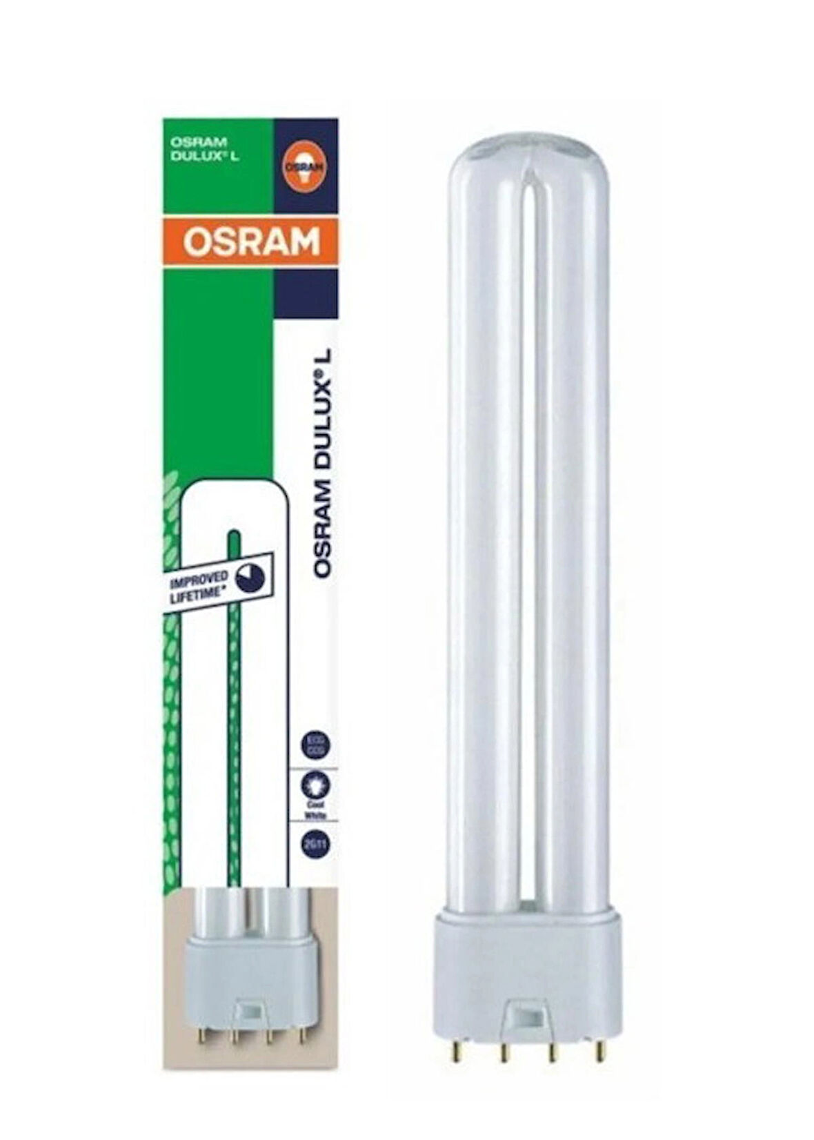 Osram Dulux L -18w/840- Cool White- 2g11 Duylu-1200lumen-made In Italy