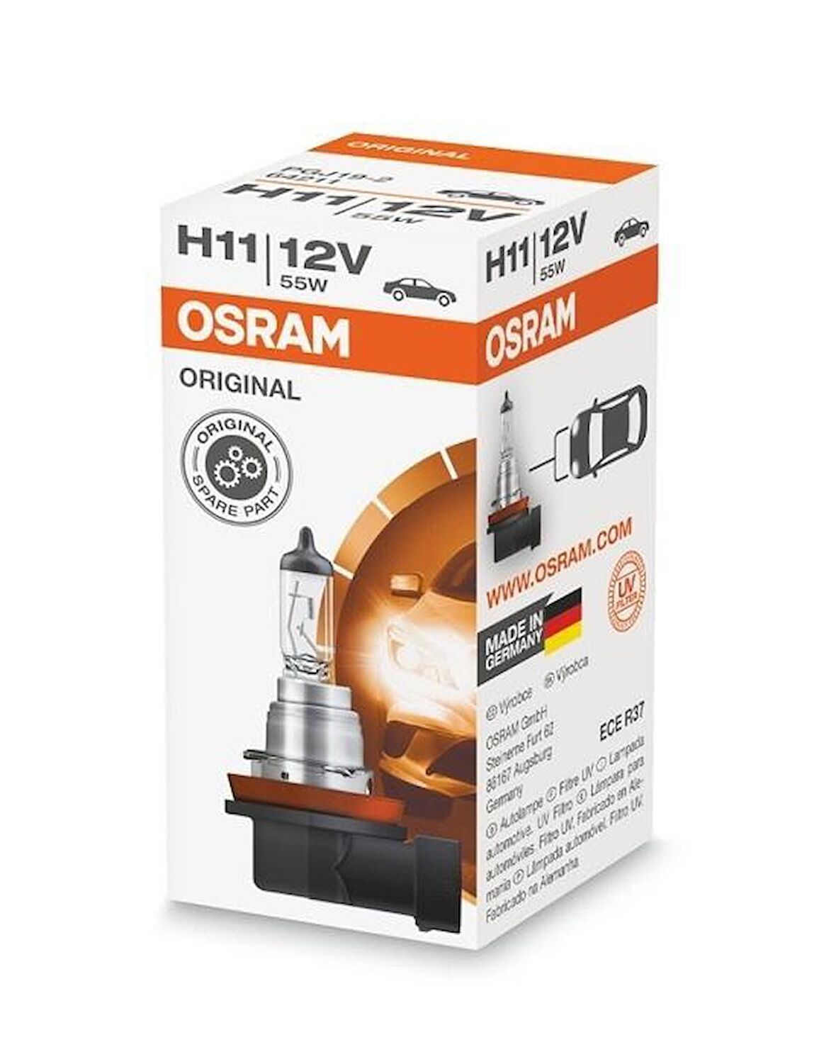 Osram Far Ampulü Far ve Sis Halojen Plastik Soketli 12V 55W H11