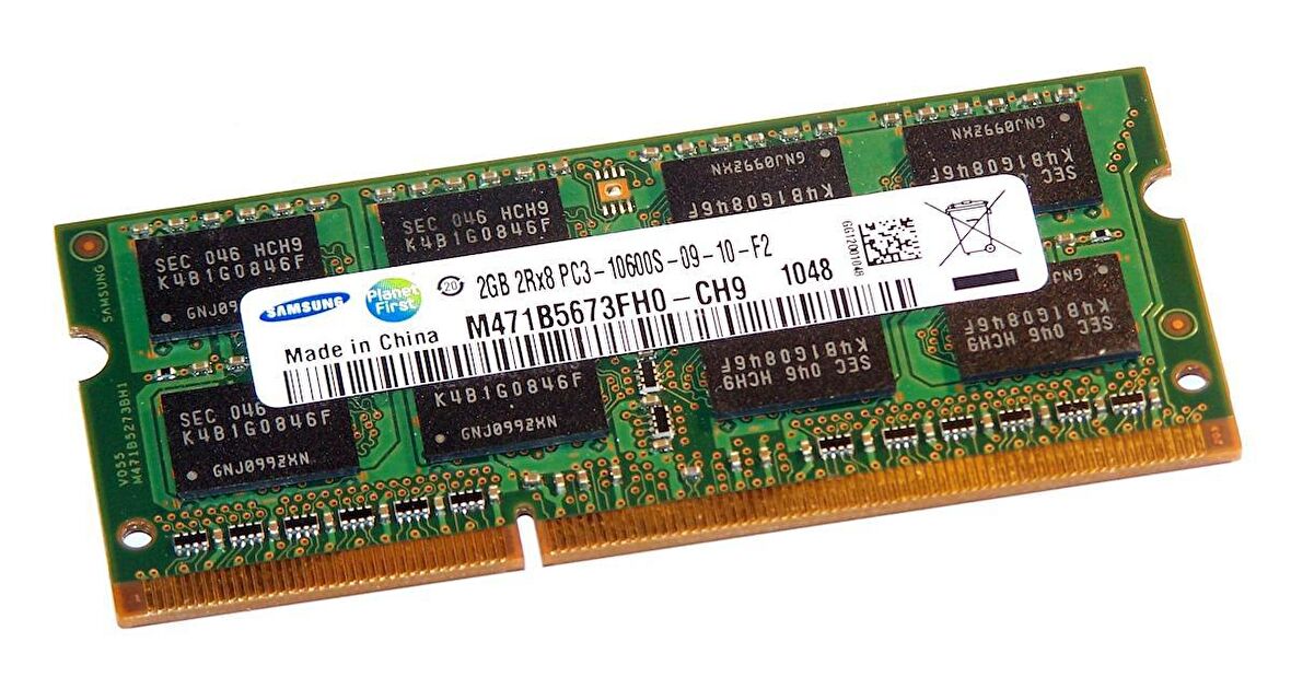 Samsung M471B5673FH0-CH9 2gb Ddr3 10600U 1333 Mhz Pc3 Notebook Ram Bellek
