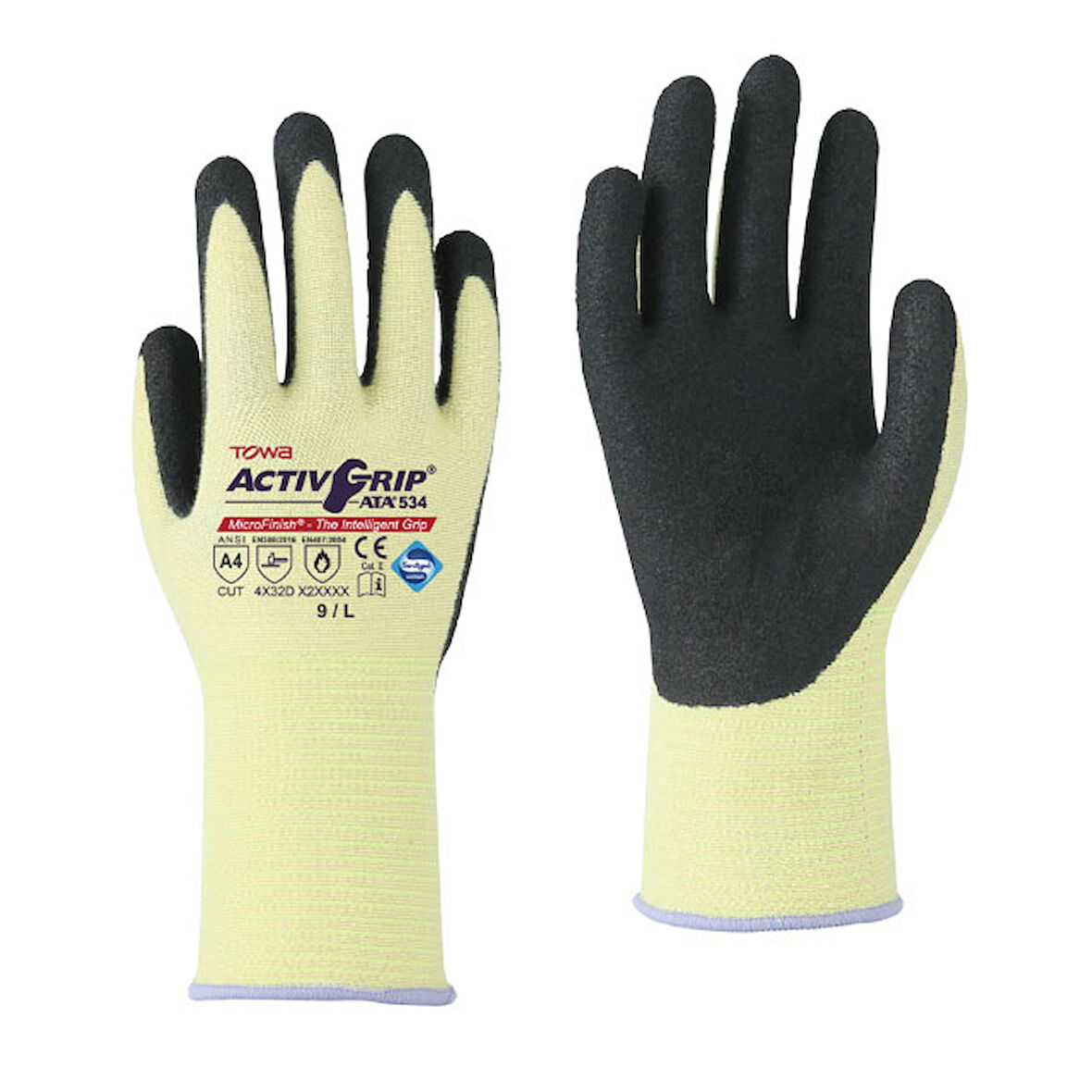 TOWA-ATA534 ActivGrip™ ATA 534 Kesilme Dirençli Astar Üzeri MicroFinish® Nitril Kaplı İş Eldiveni