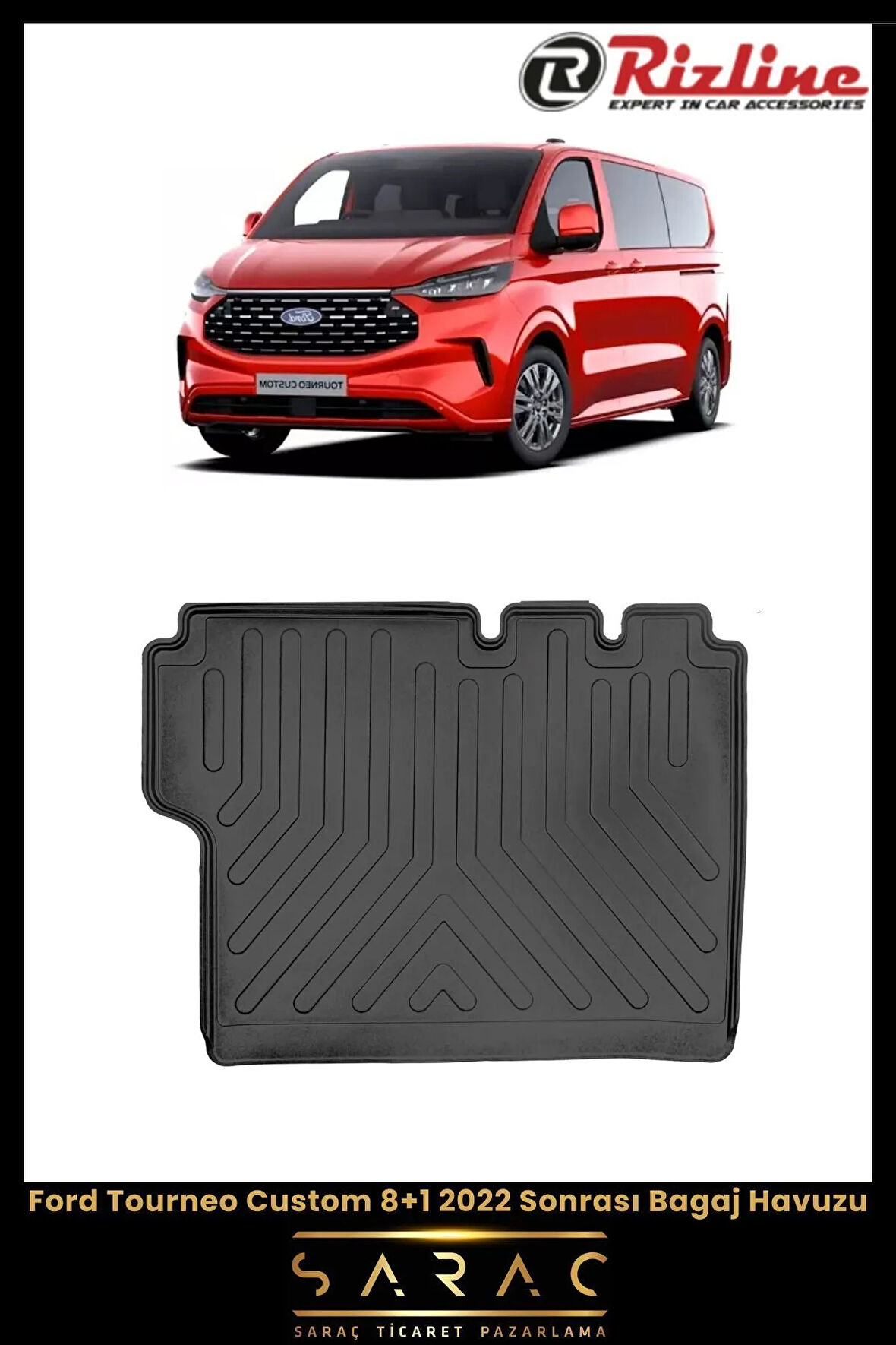 Rizline Ford Tourneo Custom 8+1 2022 Model 3D Bagaj Havuzu