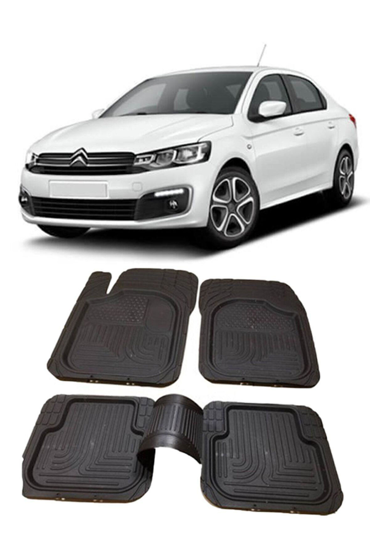 Citroen C-Elysee 2012-2021 4D Havuzlu Paspas Takımı 5 Parça