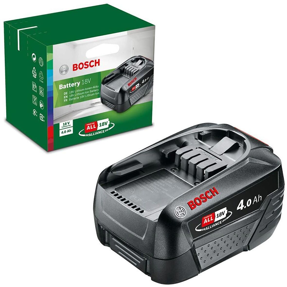 Bosch Pba 18v 4Ah Yedek Akü Yeşil Seri 1600A011T8