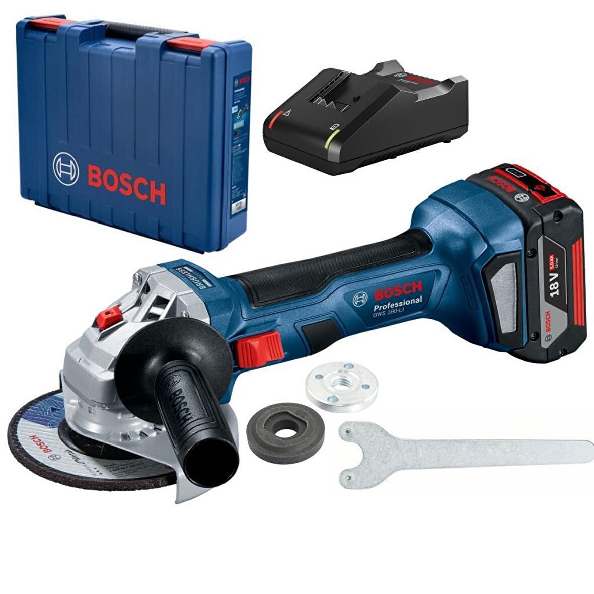 Bosch Gws 180 Li Taşlama 4A 18V 125mm  Tek Akü