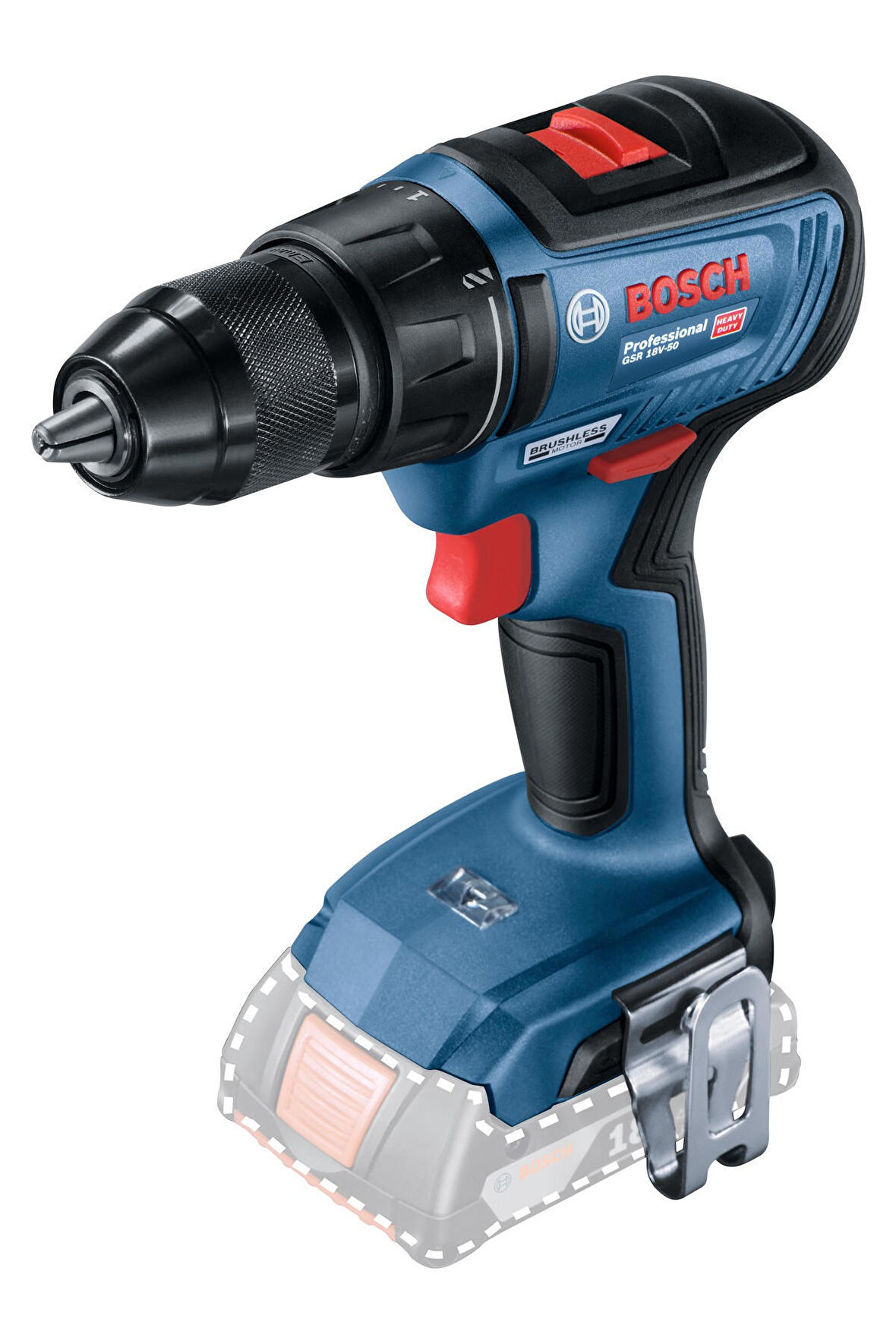 Bosch GSR 18V-50 18 Volt Mavi Matkap Seti