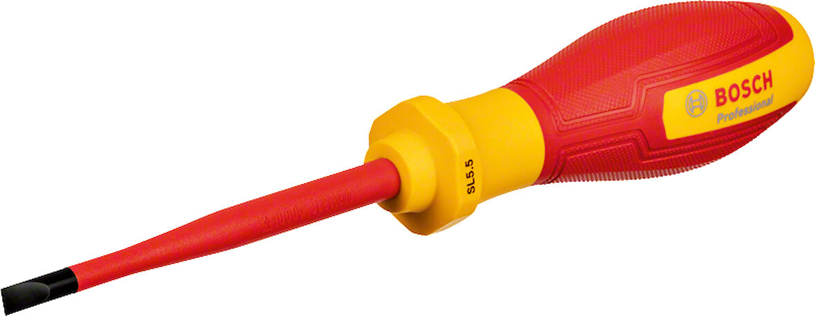 BOSCH Profesyonel İzoleli 1000 Volt 5.5 x 100 mm Düz Tornavida (1600A02NC3)