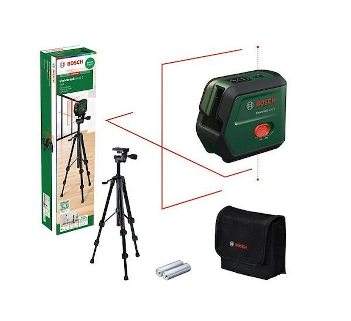Bosch Distomat Universal Level Lazer Hizalama 2 Li Set - 0603663F01