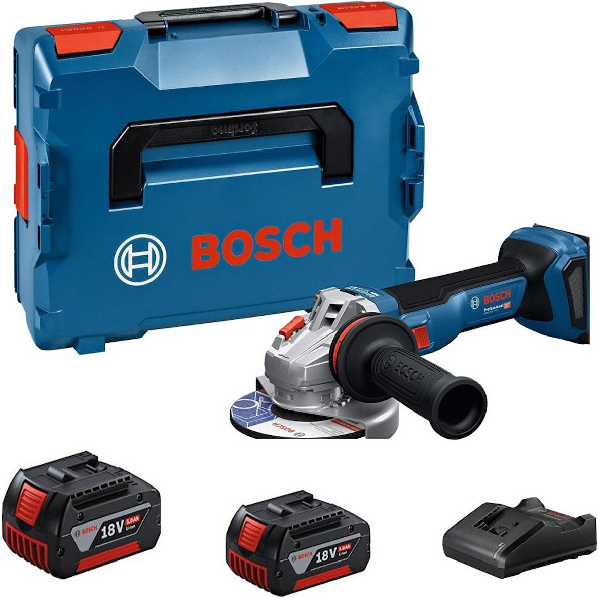 Bosch Profesyonel GWS 18V-11 S 2X5.0AH Çift Akülü Taşlama 06019N4002