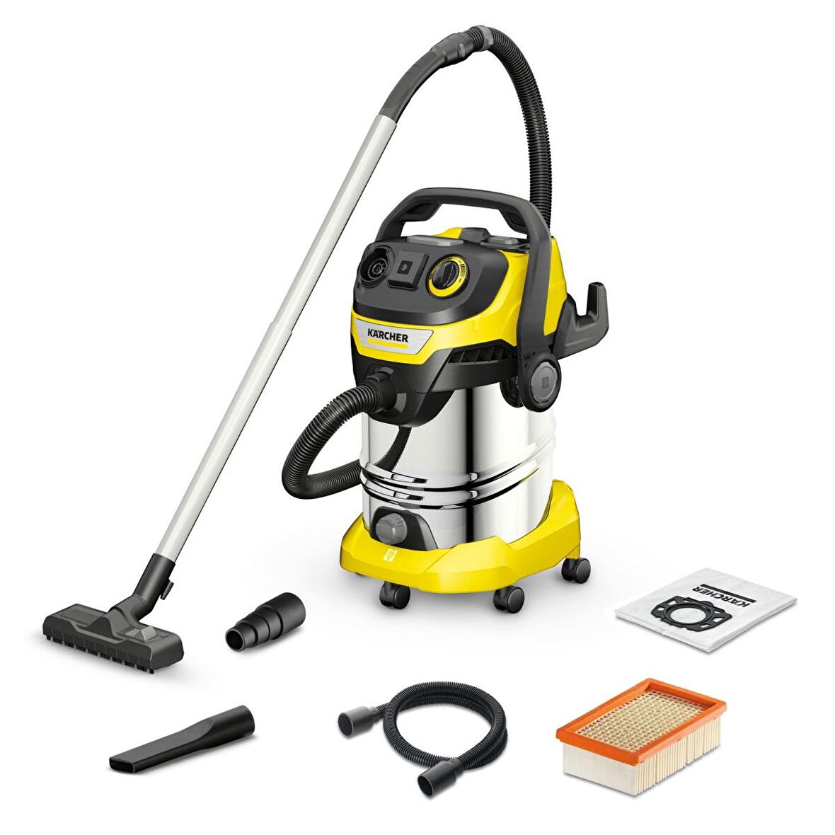  Karcher 1.628-360.0 S V-30/8/22/T (YSY) WD 6 EU ÇELİK KAZAN ISLAK KURU ELEKTRİKLİ SÜPÜRGE