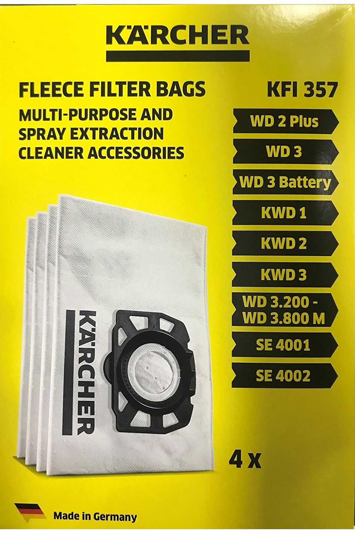 Karcher Toz Torbası Orjinal WD 2/3 4 Parça