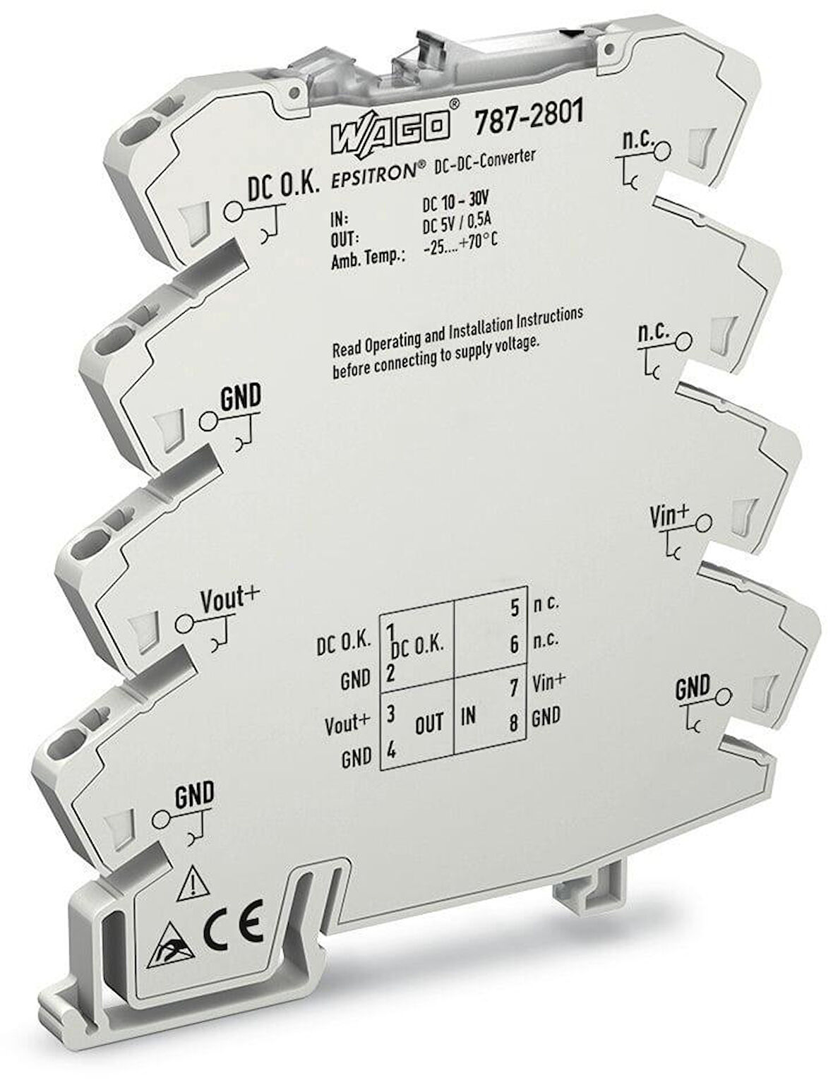 WAGO 787-2801 DC/DC Konvertör giriş 24VDC çıkış 5VDC 0,5A