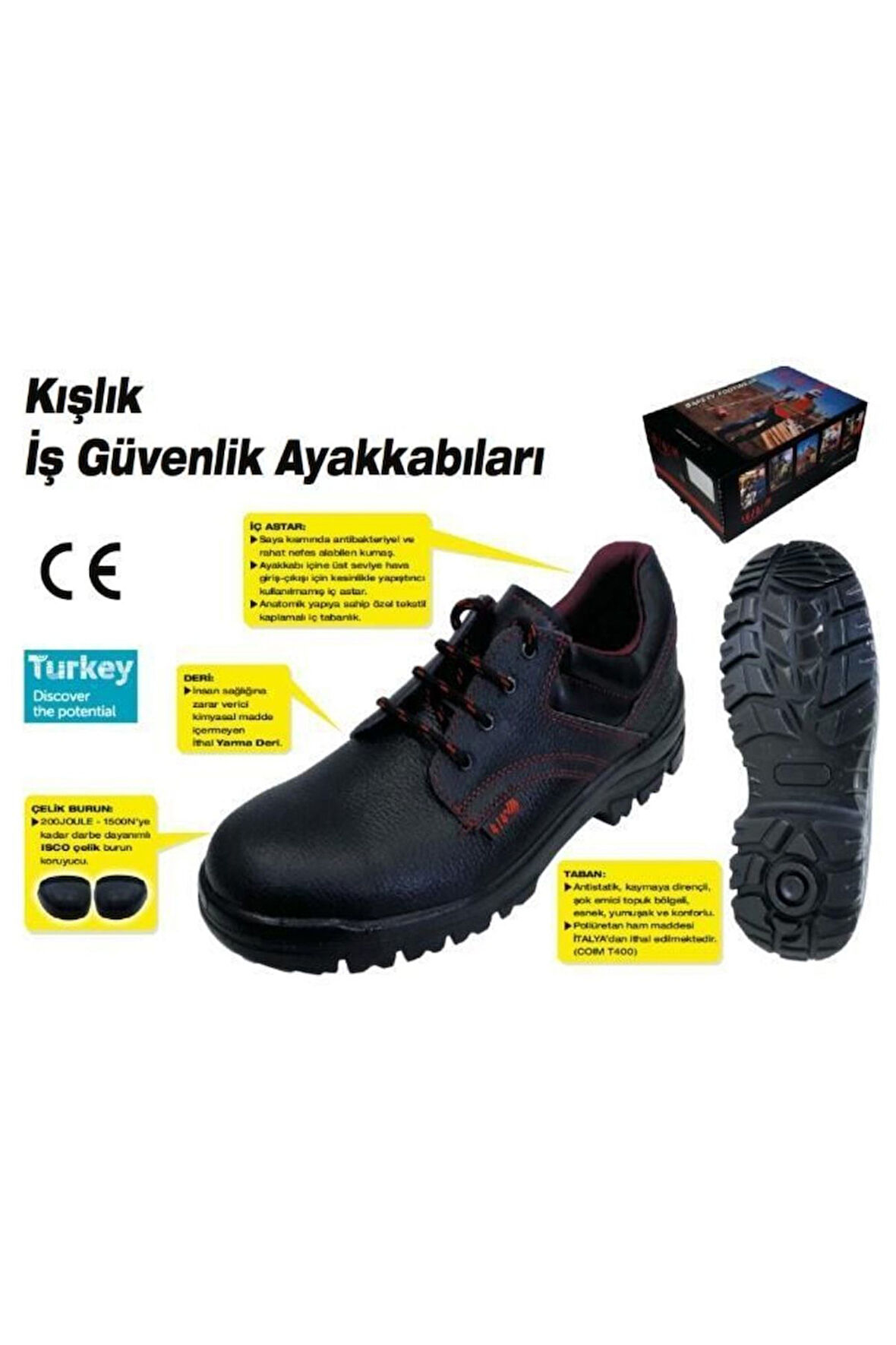 414 Çelik Burunlu Iş Ayakkabısı S2 44 Numara