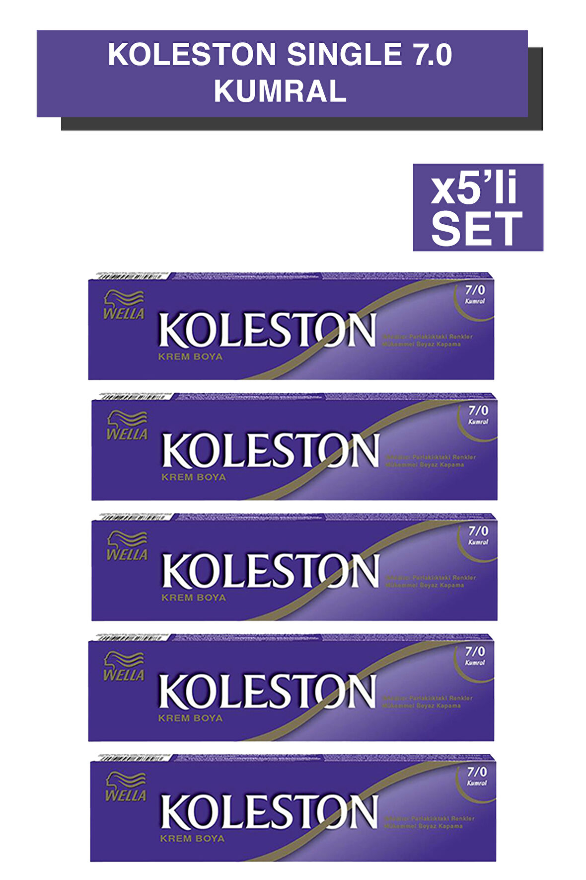 Koleston Single Tüp Boya 7/0 Kumral x5'li Set