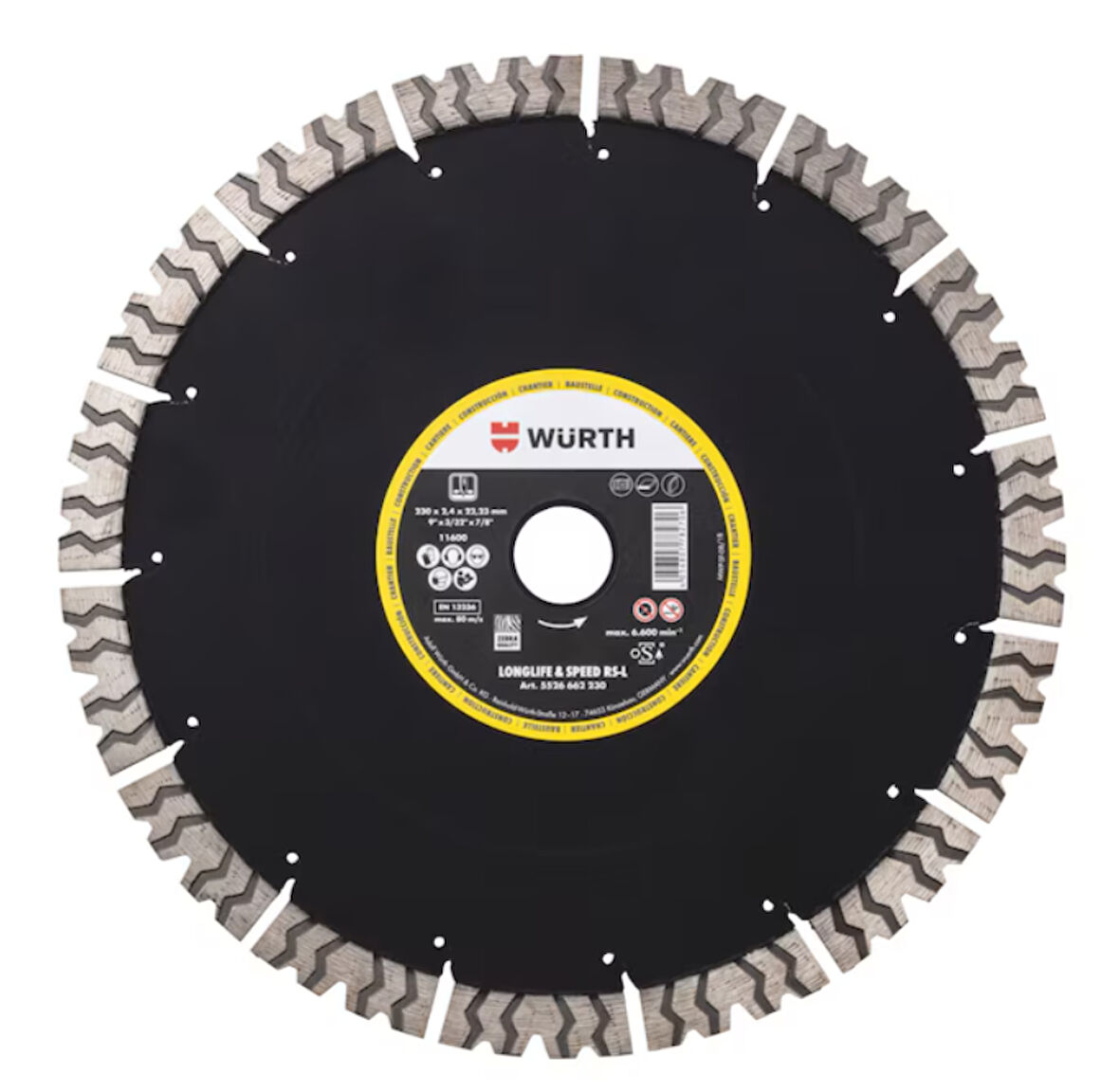 Elmas kesme diski LS RS şantiye sessiz ELMAS KESME TAŞI-BR30/25,4-D350