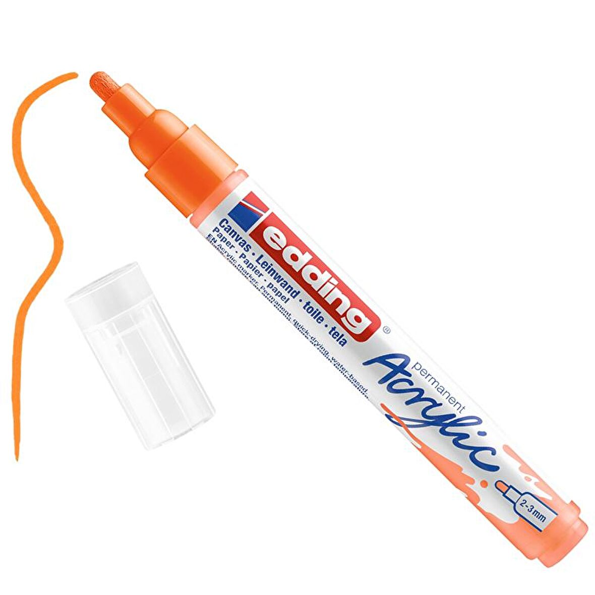 Edding 5100 Akrilik Marker Kalem 2-3mm 066 Fosforlu Turuncu
