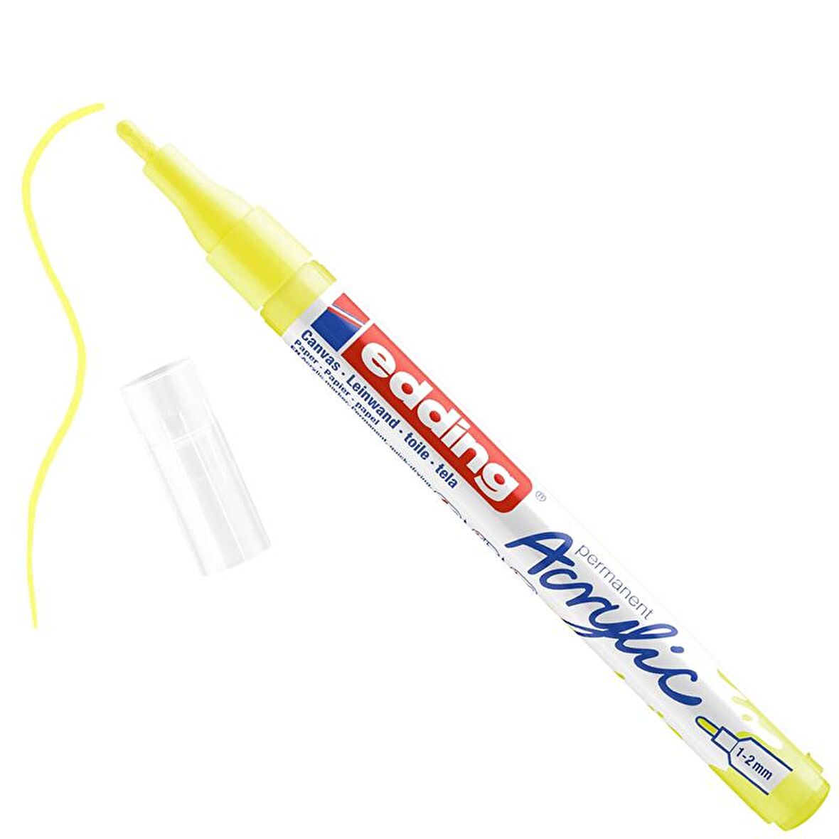 Edding 5300 Akrilik Marker Kalem 1-2mm 065 Fosforlu Sarı