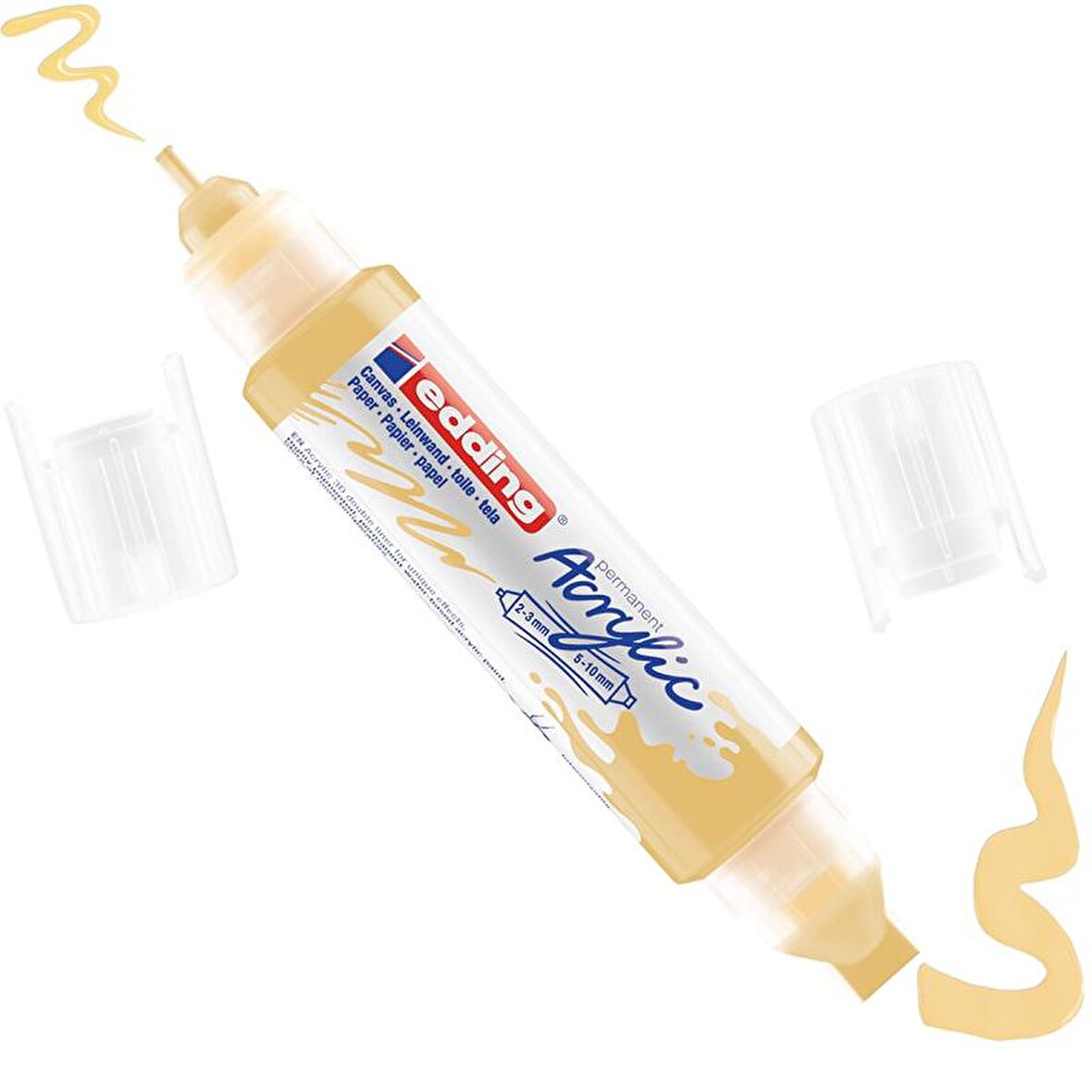 Edding 5400 Akrilik Marker Kalem Çift Uçlu 3D 915 Pastel Sarı