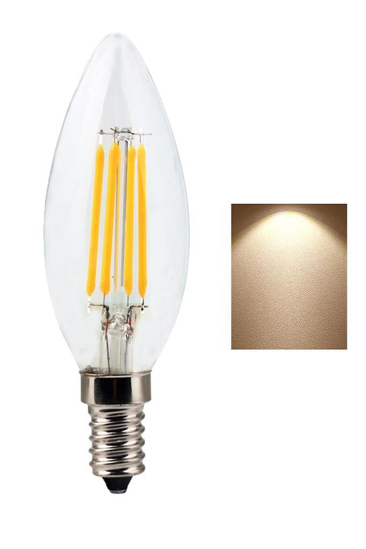 Osram Ledvalue 4W (40W) Led Rustik Mum Ampul Sarı 2700K - E14 Duy