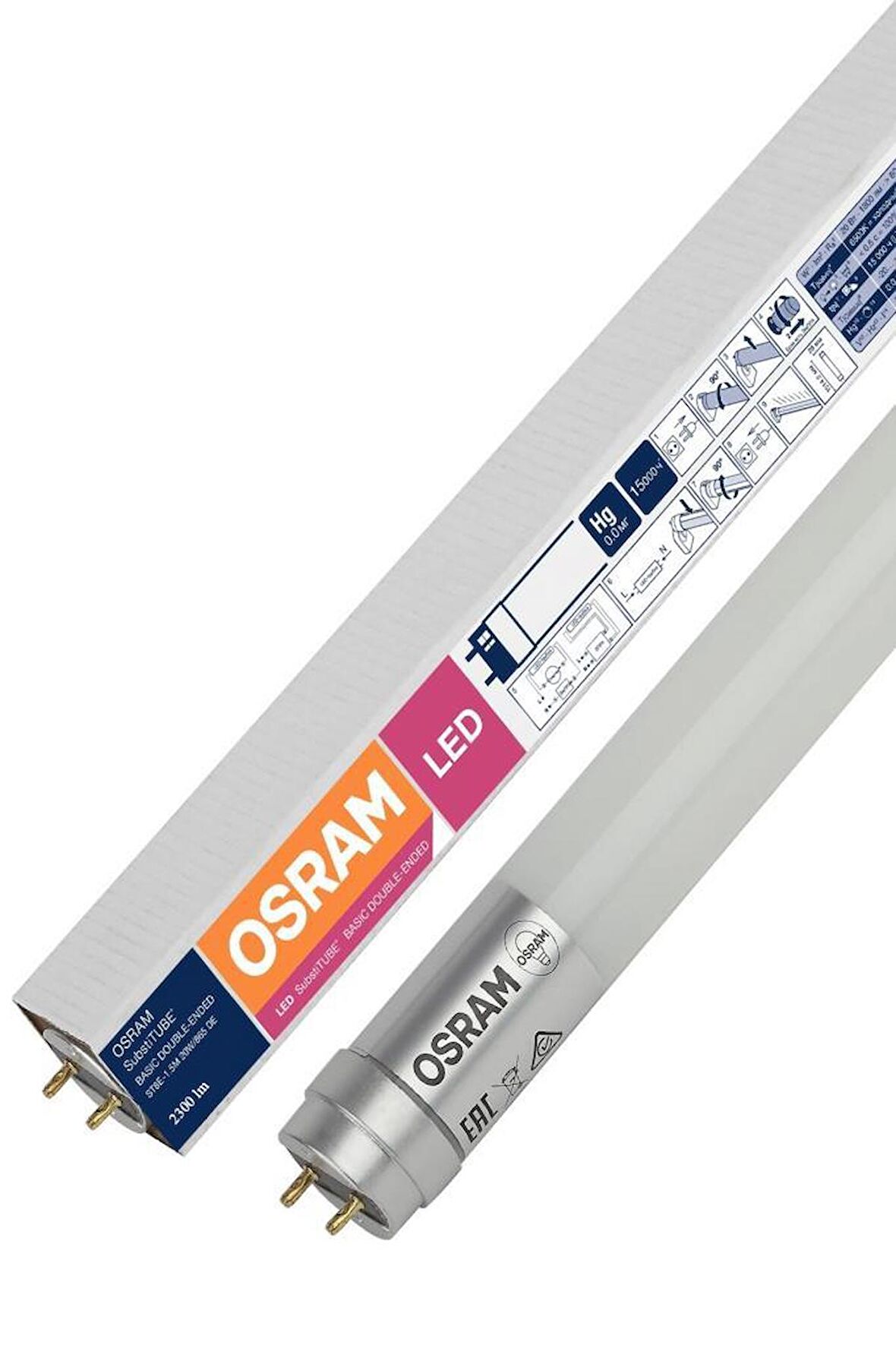 Osram ST8E 20W Led Floresan Lamba 865 Beyaz Işık 150 cm T8 Armatür