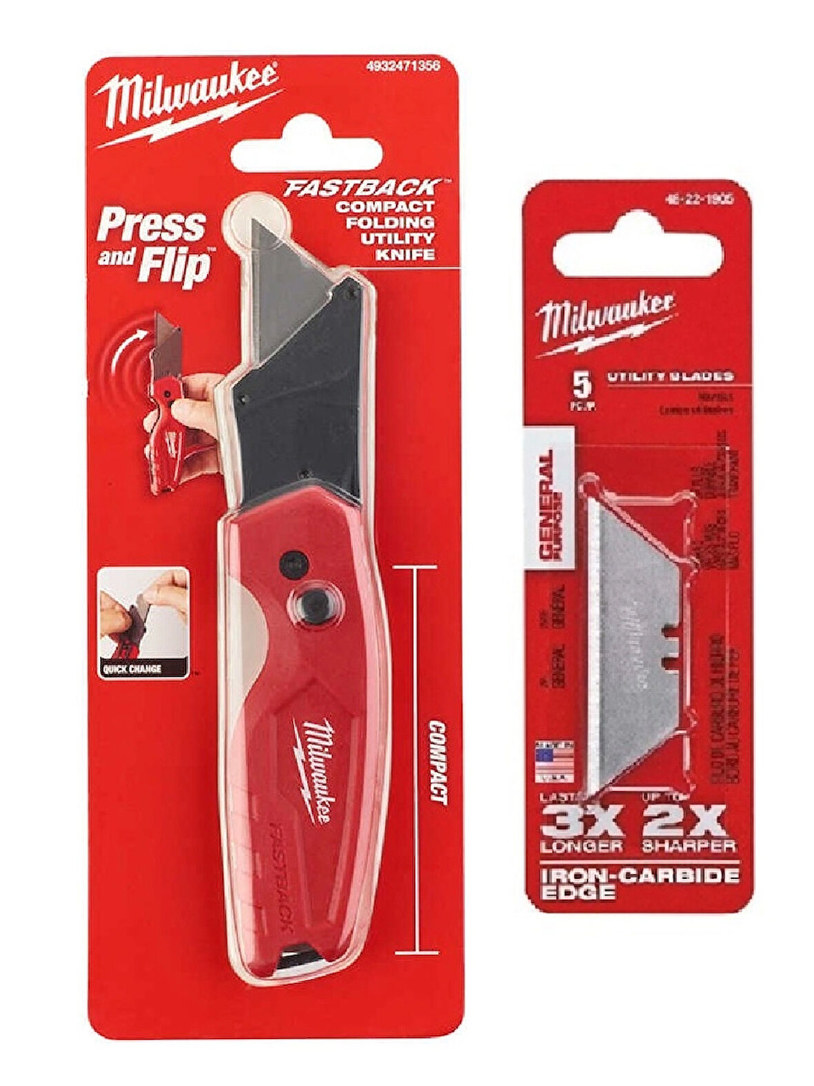 Milwaukee  Maket Bıçak Seti (T4932471356 Maket Bıçağı  + T48221905 Yedek Uç)