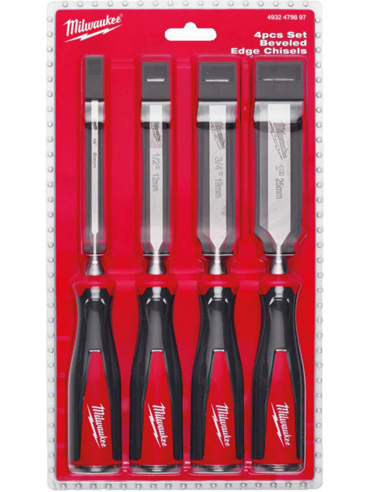 Milwaukee Iskarpela Set ( 6-12-19-25 mm ) 4 Parça- 4932479897