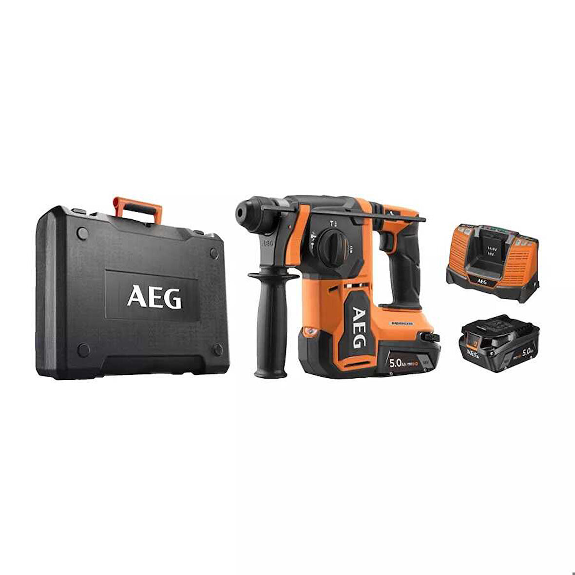 AEG BBH18BL2-502C 18 V 5.0 Ah Akülü Kömürsüz Kırıcı Delici - 4935492343