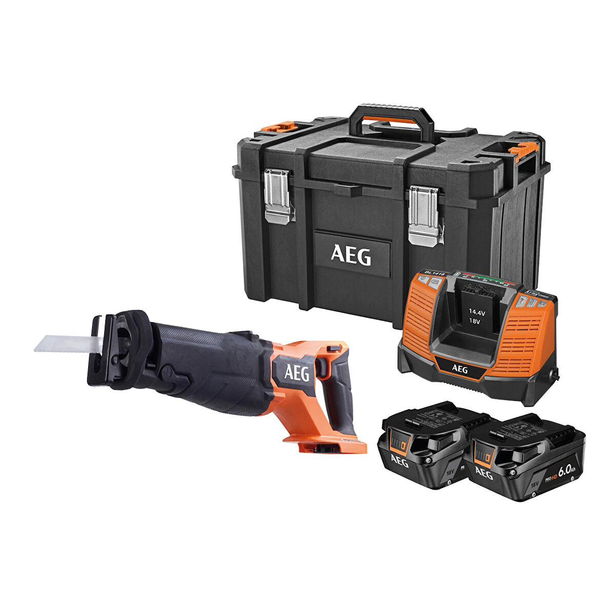 AEG BUS18BL2-602MB 2x6.0Ah Çift Akülü Kömürsüz Kılıç Testere - 493550074
