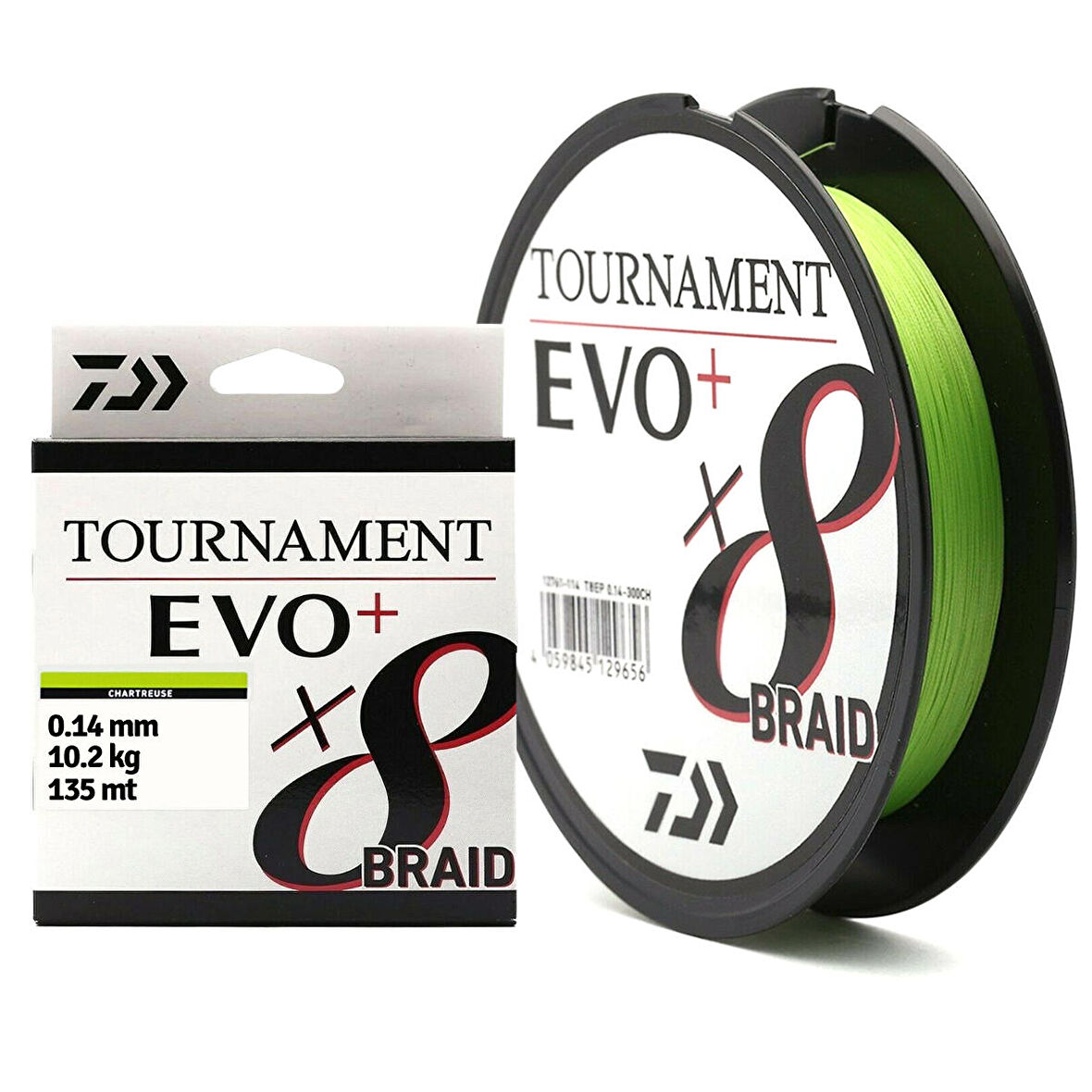 Daiwa Tournament Evo+ 8X İp Misina 0.14mm 10.2kg 135mt Açık Yeşil