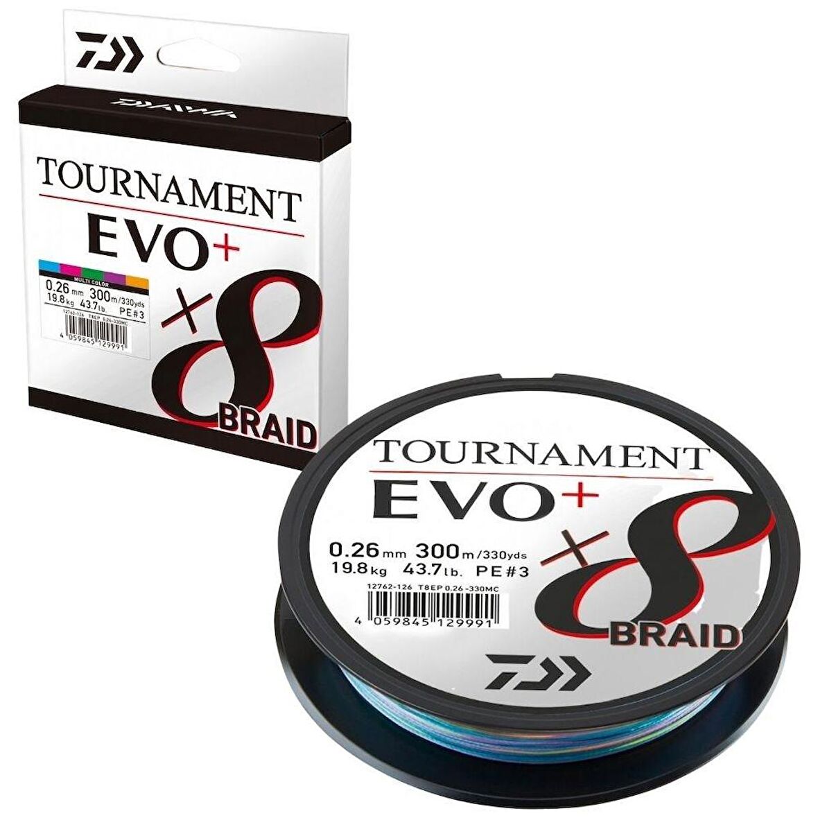 Daiwa Tournament Evo+ 8b 300m 0.30mm Multicolor İp Misina