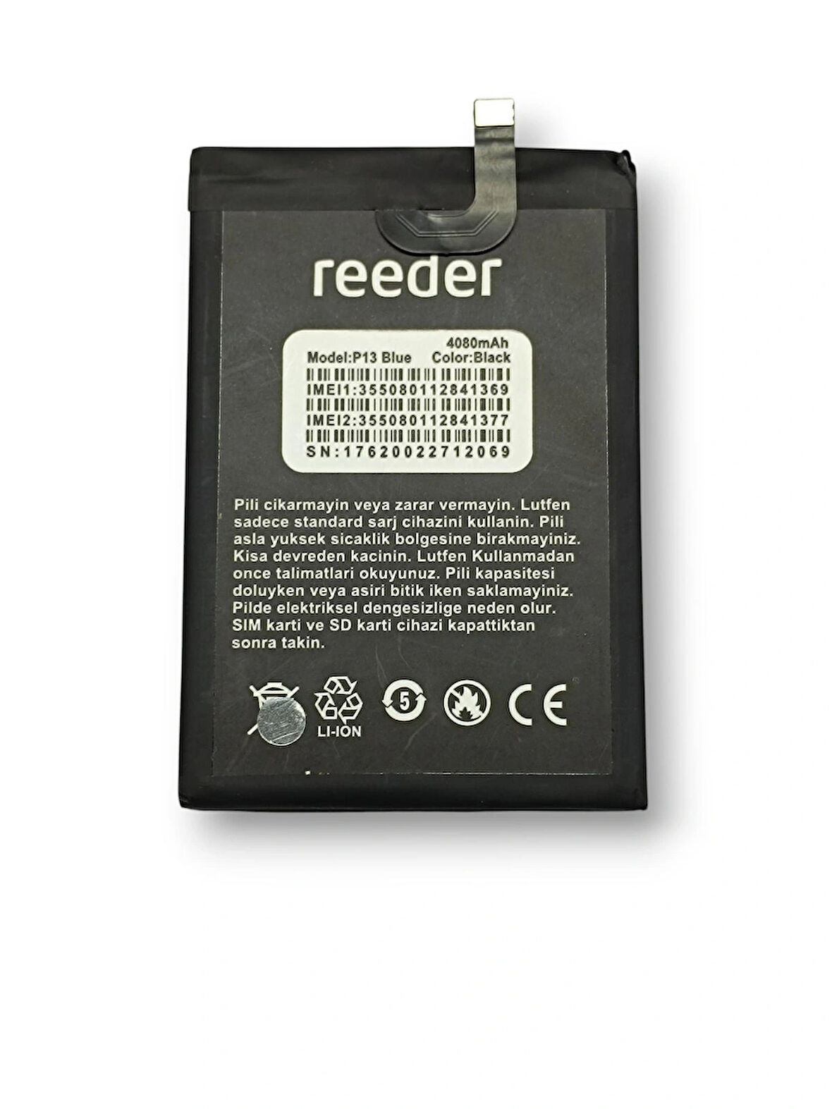 Reeder P13 Blue Batarya Reeder Uyumlu 405988P Batarya Soketli