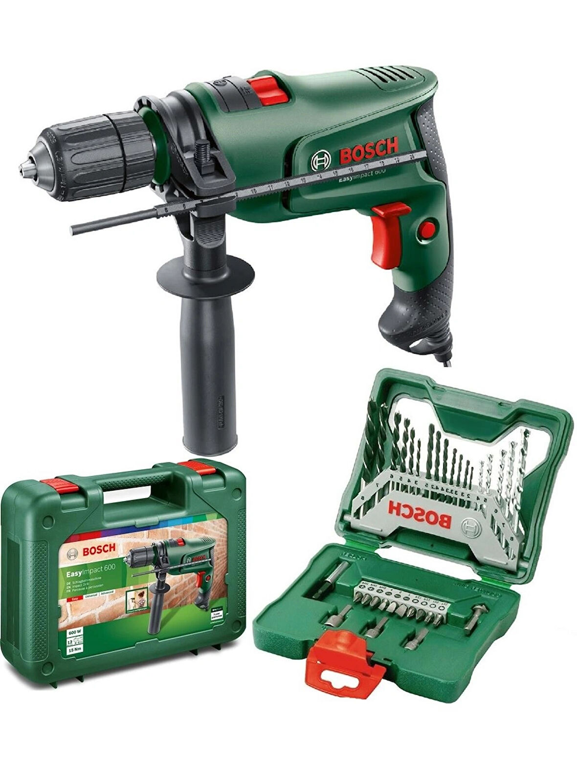 Bosch Easyimpact 600 + Bosch 33 Parça Delme ve Vidalama Seti