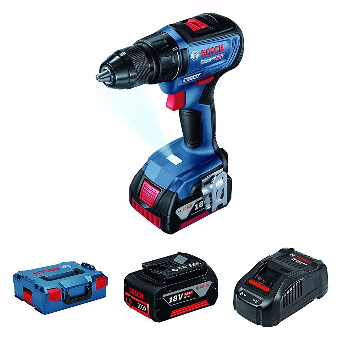 Bosch GSR 18V-50 5 Ah Çift Akülü Vidalama Makinesi