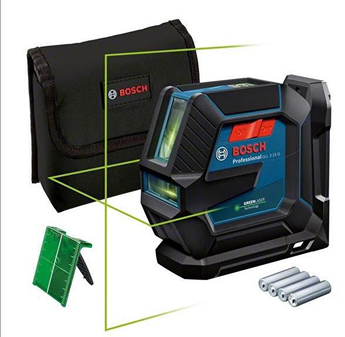 Bosch GLL 2-15 G Çapraz Çizgi Lazeri + LB10