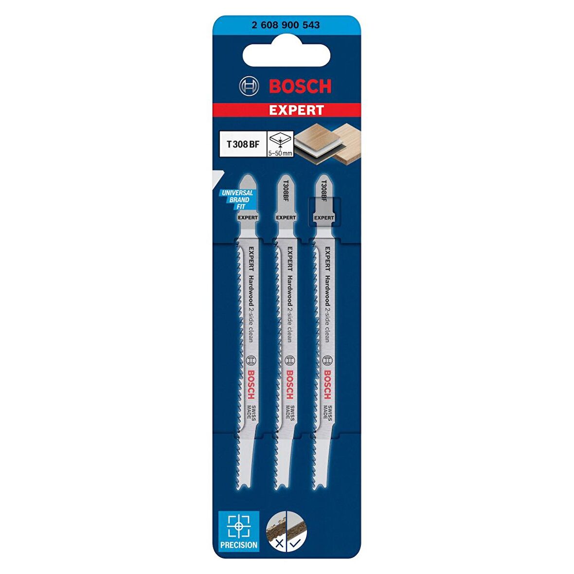 Bosch Expert Dekupaj Bıçağı ExCleanHardW T308BF 3'lü - 2608900543