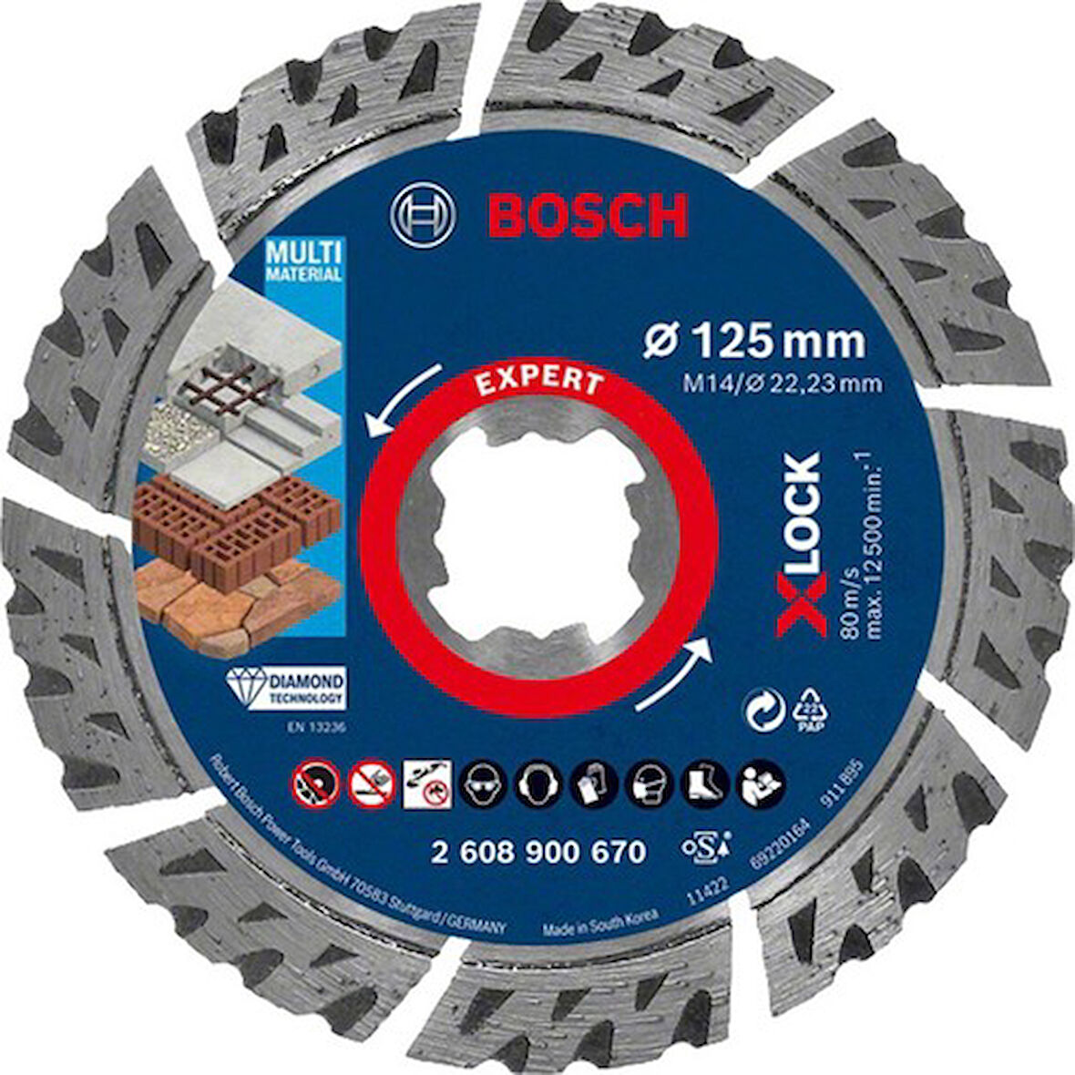 Bosch Expert 125 mm X-Lock Elmas Kesme Disk Bfuniversal 2608900670