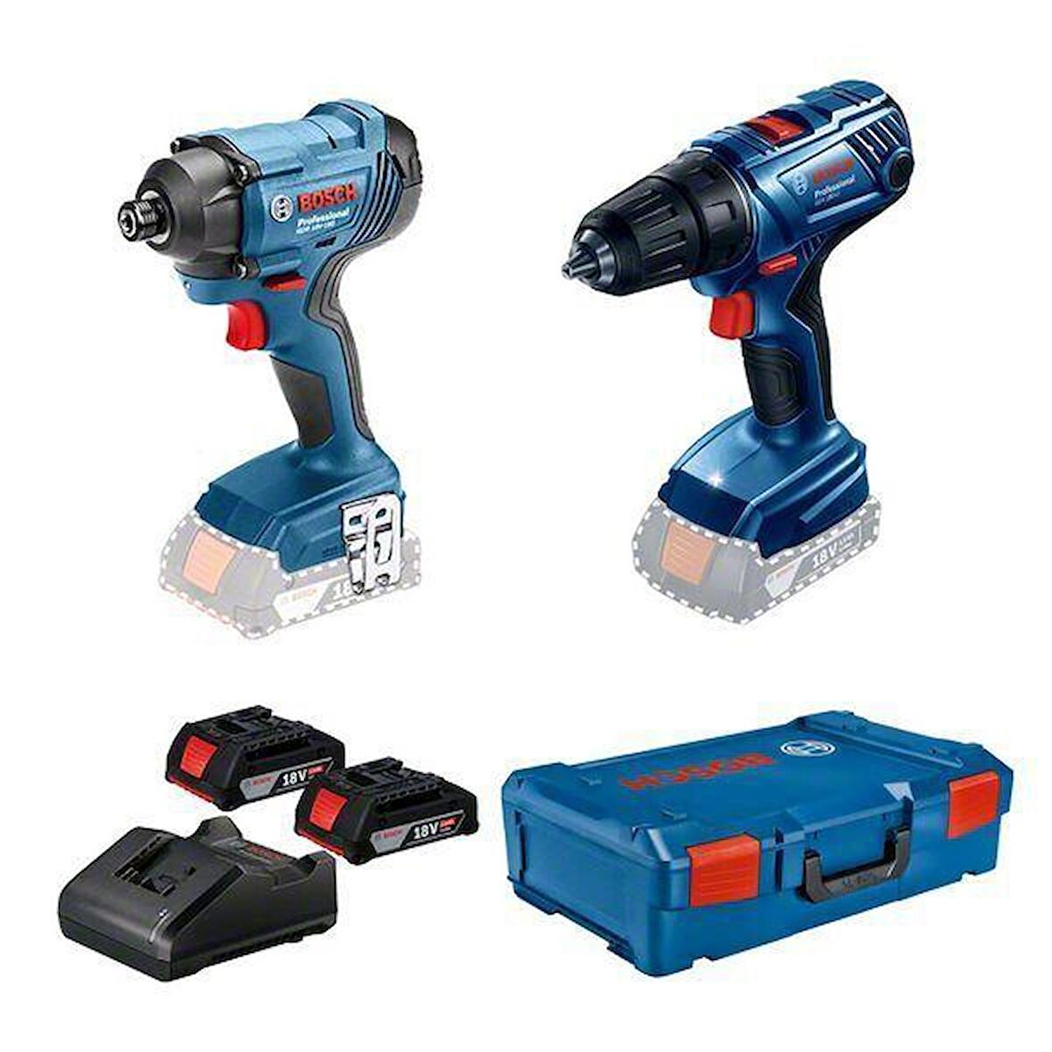 Bosch Professional GSR 180-LI + GDR 18V-160 + 2x2,0Ah - 0615990M8J